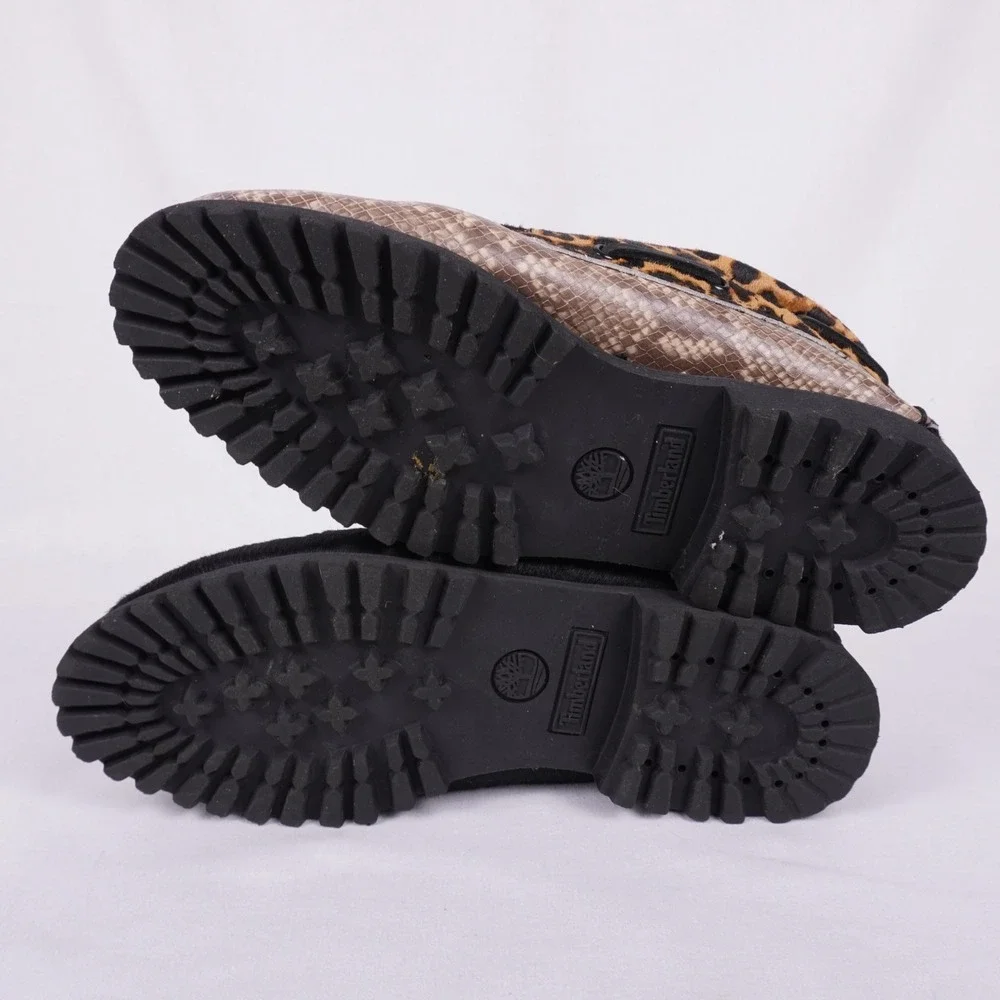 Chinatown Market x Timberland 3-Eye Lug Handsewn Boat 'Animal Print' 8.5W Mens